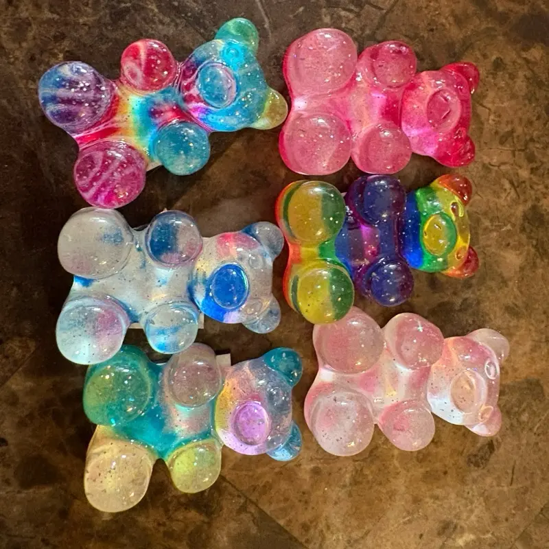 Tye Dye Bear Magnets - Vibrant Colors & Unique Design for Home Decor & Office Organization