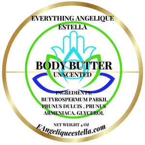Unscented whipped body butter for natural skin care safe for all skin types