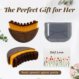 Contour Face & Body Massage Brush – Lymph Drainage, Muscle Relaxing & Firming, Wooden Handle, Post-Workout, Spa & Daily Self-Care, Great Holiday Gift