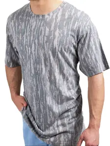 Men's Tri Blend Short Sleeve Crew Neck Camo Shirt | Realtree Original, Realtree Shirt For Men, Hunting 3D Shirt, Deer Hunting Tee, Camo Pattern Men Shirt