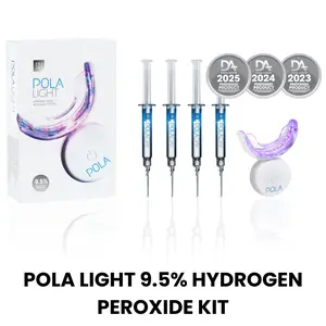 Pola Light 9.5% Hydrogen Peroxide Tooth Whitening Gel Syringes Kit with Pola LED Mouthpiece, 4 x 3g Syringes & USB Charging Cord - 5-Day Whitening Treatment - Oral