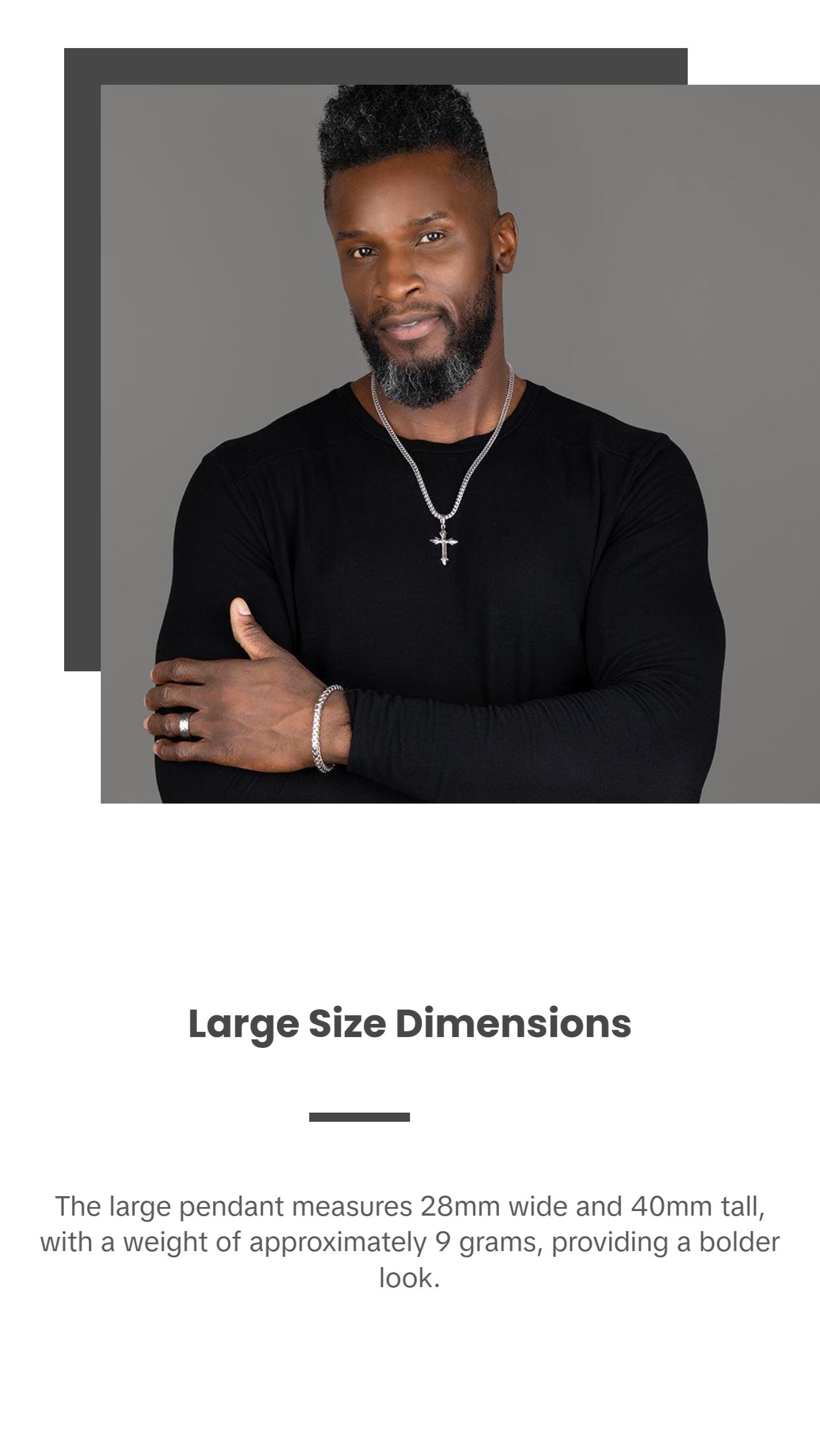 Courage, Silver Cross Pendant Courage, Silver Cross Pendant