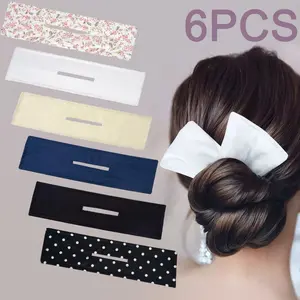 Pack of 6 Bun Makers, Curl Hair Clips and Accessories for Women Long, Thick or Thin Hair, Suitable for Birthday Gifts, Wedding, New Year's Gifts, Valentine's Day Gifts