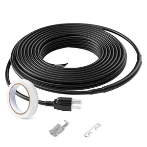 VEVOR Self-Regulating Pipe Heating Cable, 12FT 5W/FT Heat Tape for Pipes, Roof Snow Melting De-icing, Gutter and Pipe Freeze Protection