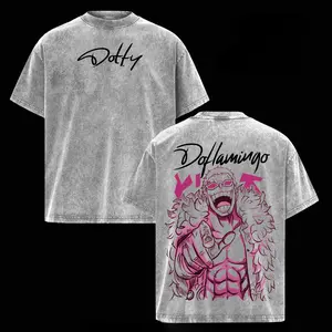 Doflamingo Vintage Washed Oversized T-Shirt sky tops joke 67 shirt silverfish clothes trend gift book merch world tshirts