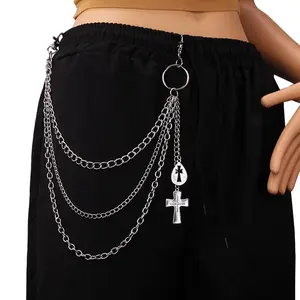 Punk Crossbody Chain Handbag for Denim Jeans — Designed for 2000s Girls and Dancers