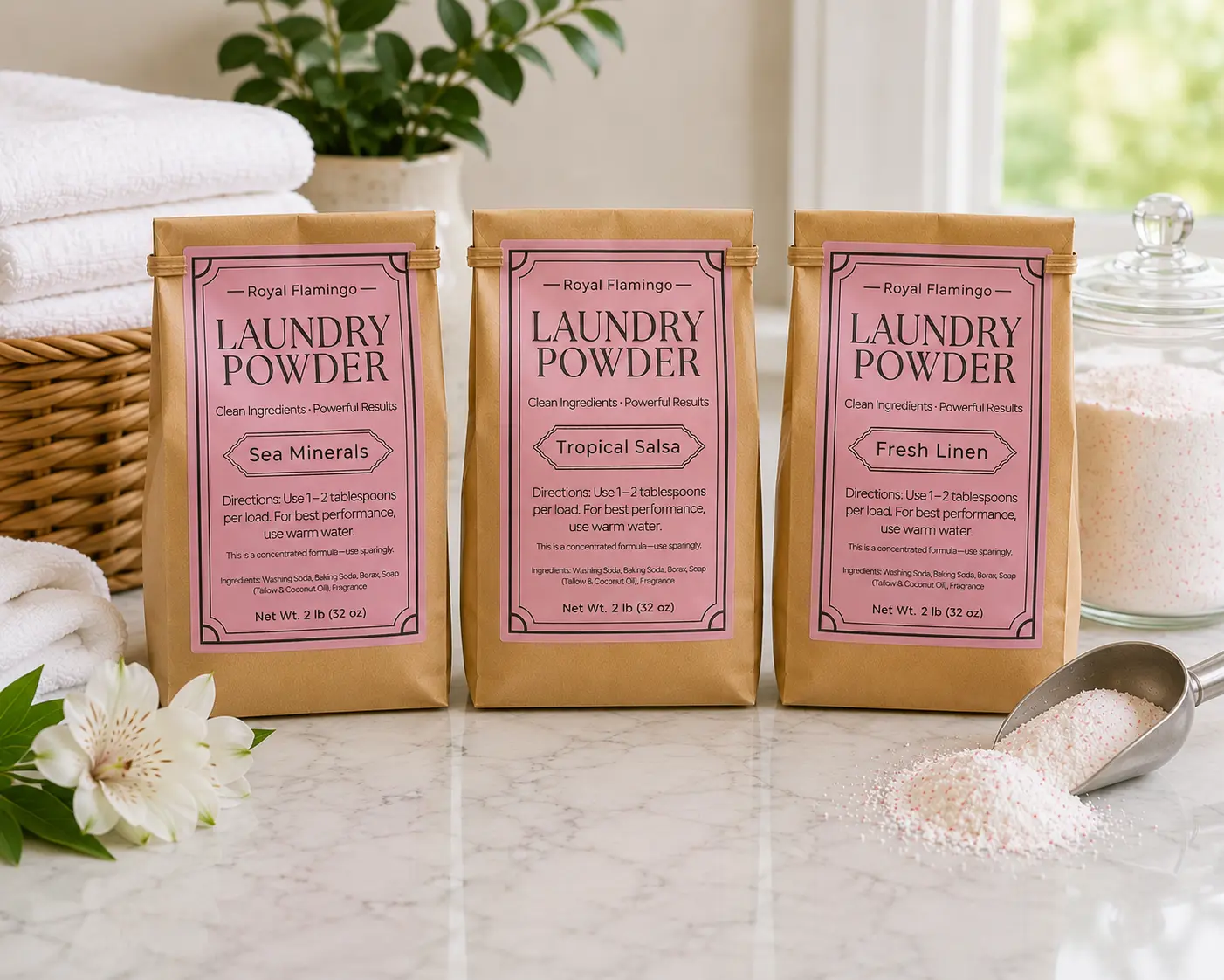 Handcrafted Laundry Powder 32 oz Handcrafted Laundry Powder 32 oz