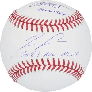 Ronald Acuna Jr. and Chipper Jones Atlanta Braves Dual Signed Baseball with Multiple Inscriptions - Fanatics Authentic Certified