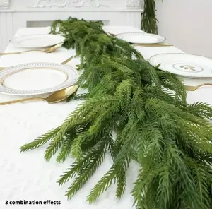 Artificial Pine Hanging Garland, 1 Count 59in Fake Greenery Pine Garland, Decorative Plant for Home Party & Festival & Outdoor Decor indoor home