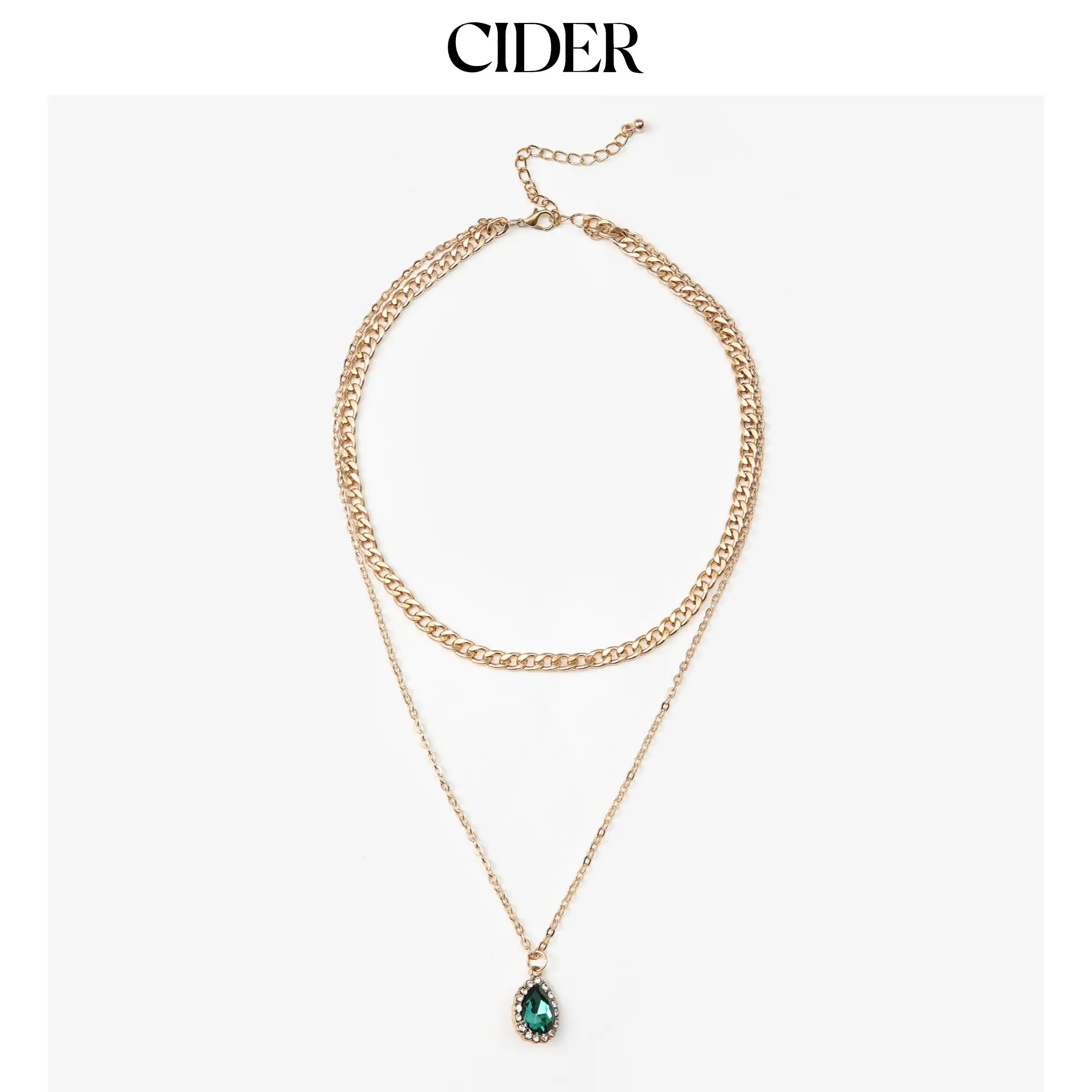 Cider [one-size] Crystal & Acrylic Diamond Necklace