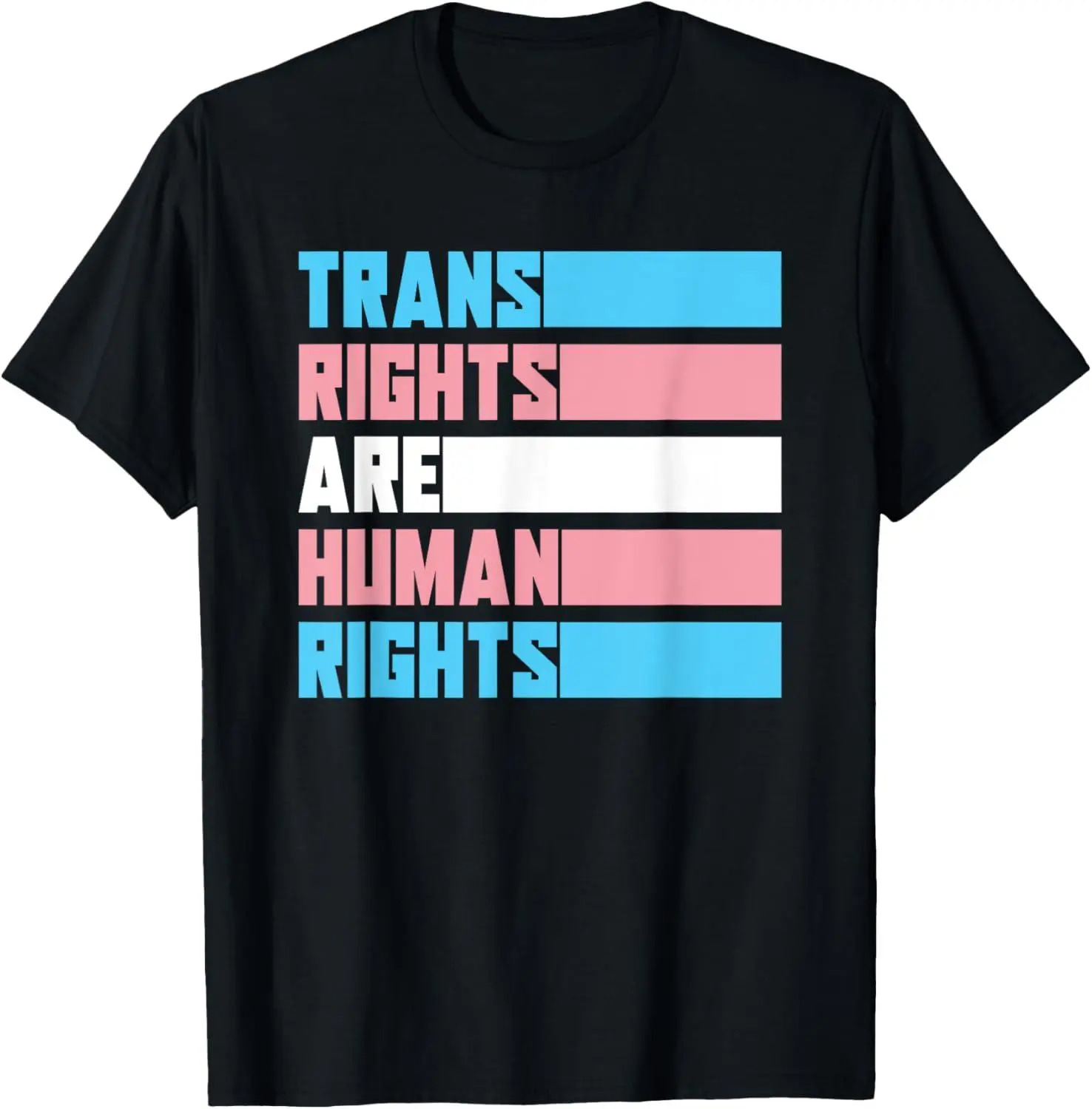 100% cotton Unisex Trans Rights Are Human Rights Pride Month Gift Transgender T-Shirt