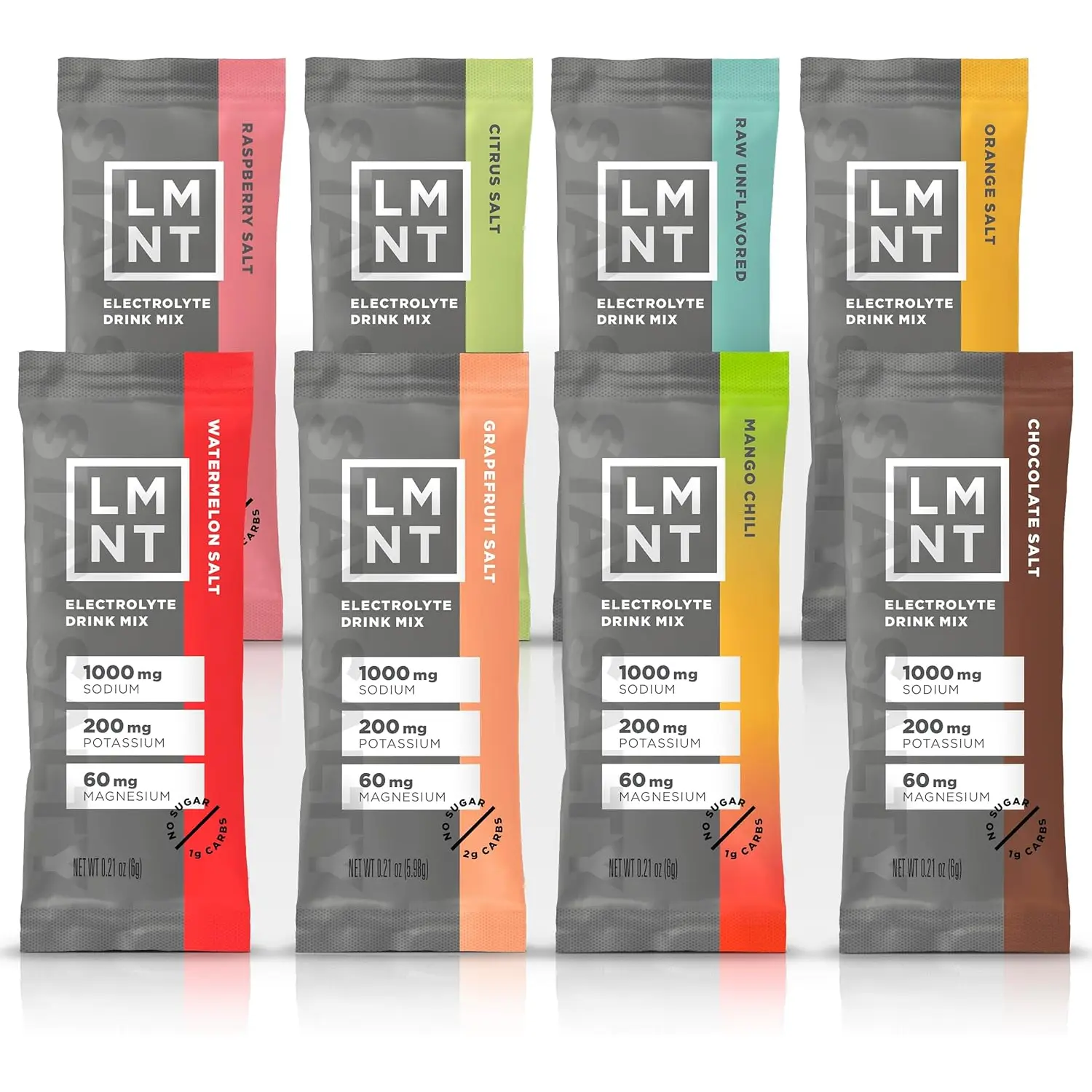 LMNT Keto Electrolyte Powder Packets | Paleo Hydration Drink Mix | No Sugar, No Artificial Ingredients | Sample Pack | 8 Stick Packs