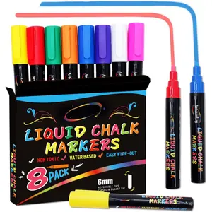8 Colors Chalk Markers,Chalk Pens,erase markers, , Water-Based, Reversible Tips, Chalkboard Markers for,Signs,  Windows, Blackboard