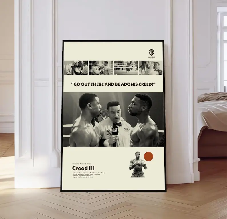 Creed III Movie Poster,   Mid century Art, Retro Modern Poster