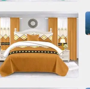 Priscilla Floral Bedding Set - Turquoise Blue with Pink & Orange Flowers - 10 Piece Comforter Set for Bedroom Decor