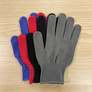 Durable Nylon Beaded Anti-Slip Work Gloves, Full Palm Grip Breathable High Elasticity 22.5cm Length 13.5cm Width One Size Fits All Labor Protection Gloves for Construction, Gardening & Warehouse Work