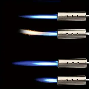 Portable Butane Torch Lighter, 1 Count Wind-resistant Flame Gun for Outdoor Camping, Kitchen, Lighter Accessories