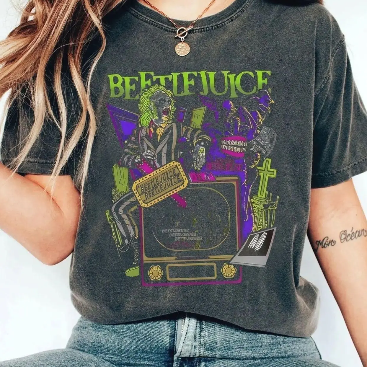 Horror Movie T Shirts Halloween Beetlejuice 1988 Movie T-Shirt E4E WOC
