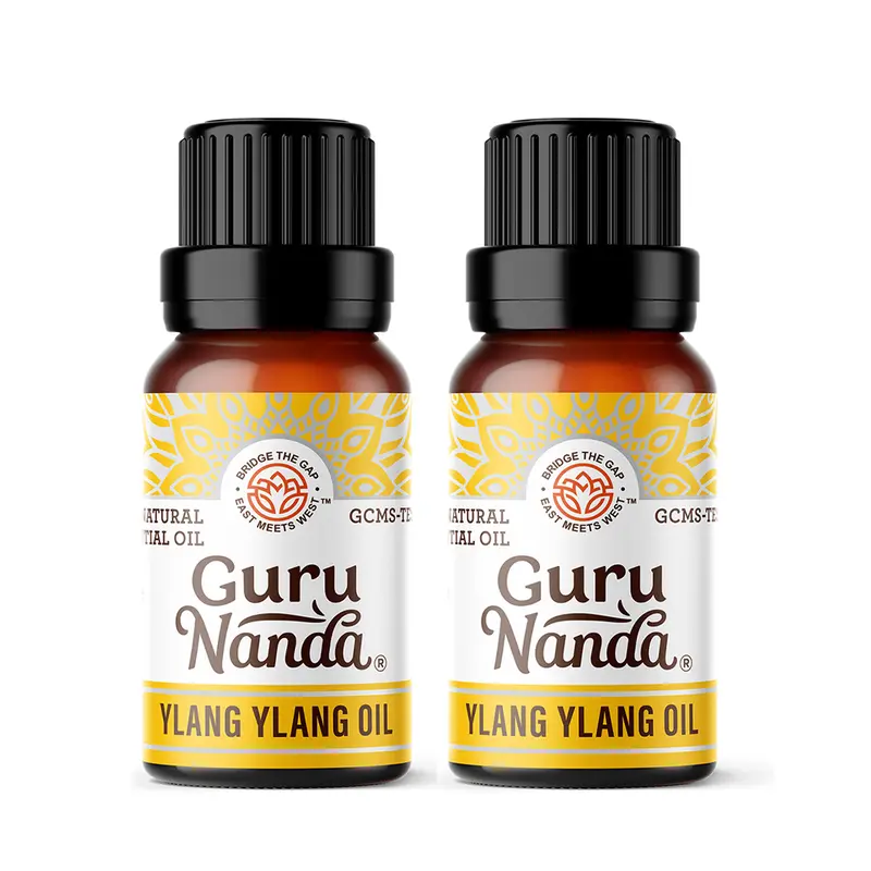 GuruNanda Ylang Ylang Essential Oil (10ml each) - Pure, Natural and Undiluted Diffuser Oil for Aromatherapy, Massages & DIY Recipes - 2 Pack