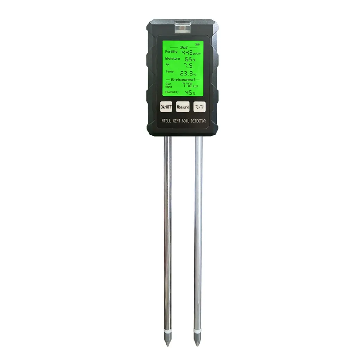 6-in-1 Multifunctional Digital Soil Tester with Digital Backlit Display, Highly Sensitive Probe - Detects Soil PH, Temperature, Humidity, Fertility, Sunlight Intensity for Home Gardening Household Appliance Accessory, 6-In-1 Detection, Improves Crop Yield
