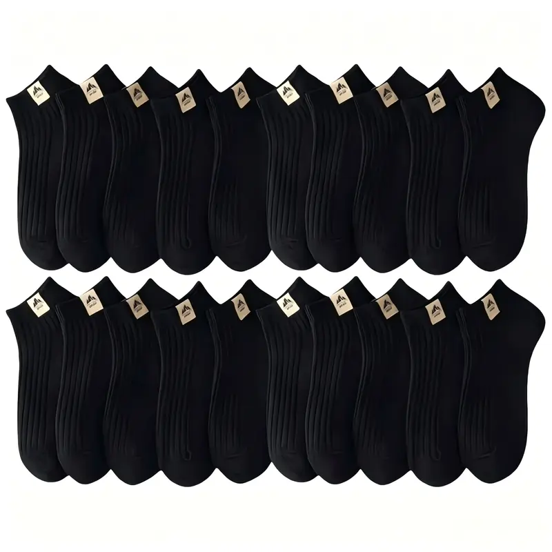 5/10 Pairs of Simple Women's Socks Durable Easy-to-clean Breathable Fashion Minimalist Style for Home Wear Striped Boat Shoe Style