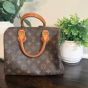 Pre-owned Louis Vuitton Canvas Top Handle Monogram 1996 Speedy