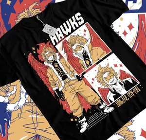 Wing Hero Hawks T-Shirt: Keigo Takami Anime Manga Tee