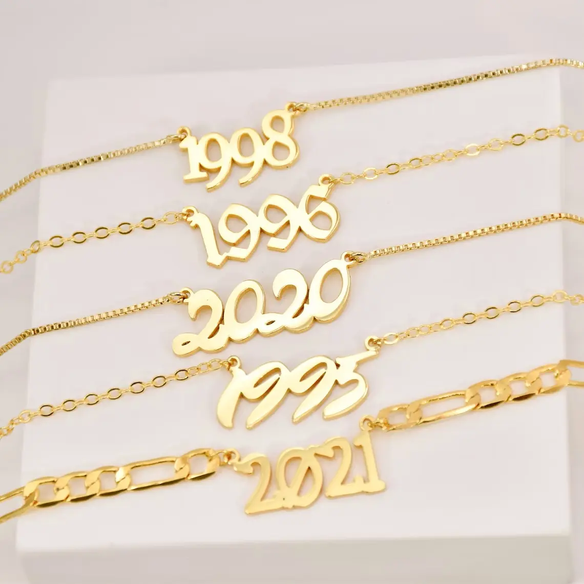 Year Necklace, Birth Year Necklace, Number Necklace, Personalized Year Necklace,Year Birthdate Necklace,Personalized Gift, Christmas Gifts