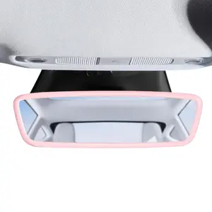 For Tesla Rearview Mirror Silicone Cover, Model 3 Y Car Protection Frame Decoration, Durable Stylish Design, Enhances Safety