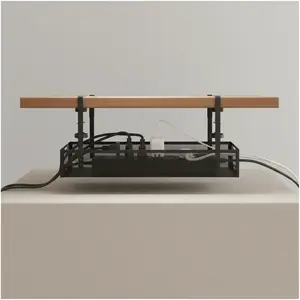 Under Desk Organizer, 1 Count Desk Cable Organizer, Cord Organizer for Desk, Under Desk Tray for Office, Home, Extension Cable Organizer, Work Organizer