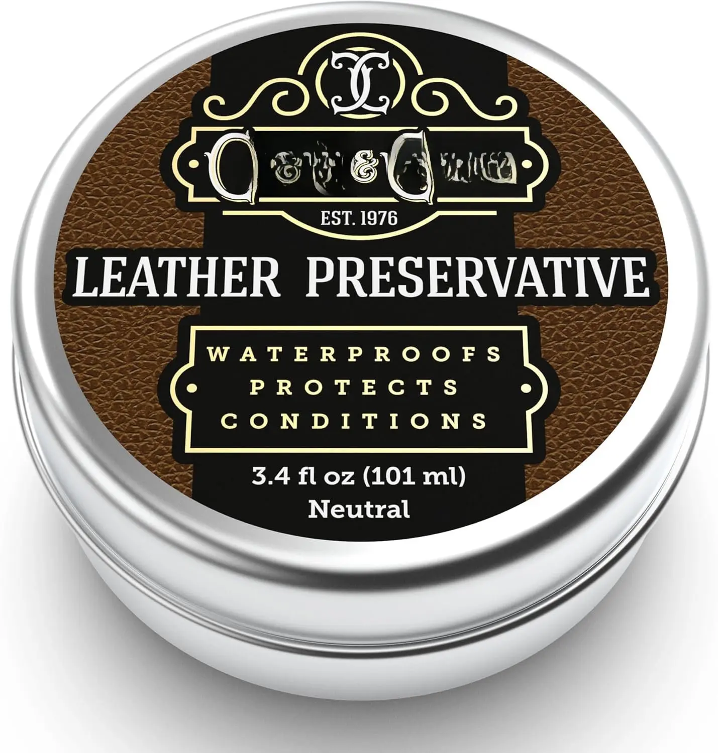 Leather Conditioner and Protector (3.4 oz). Waterproofs, Restores, and Heals Your Shoes, Boots, Purses, Jackets, Couch, and Furniture. Setting The Standards Since 1976.