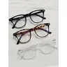 Unisex Stylish Square Frame Bluelight Glasses - Resin Sports Eyewear, Simple Solid Color, Lightweight Optical Accessories for Women, Fits Any Outfit, 1 Size (Daily & Screen Time Use)