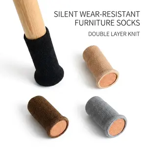 24pcs Chair Leg Covers with Thick Felt Bottom, Soft felt material prevents scratches on hard floors