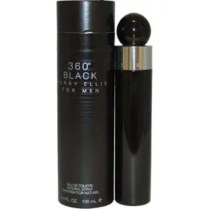 360 BLACK for Men by Perry Ellis Cologne 3.4 oz edt Spray NEW in BOX