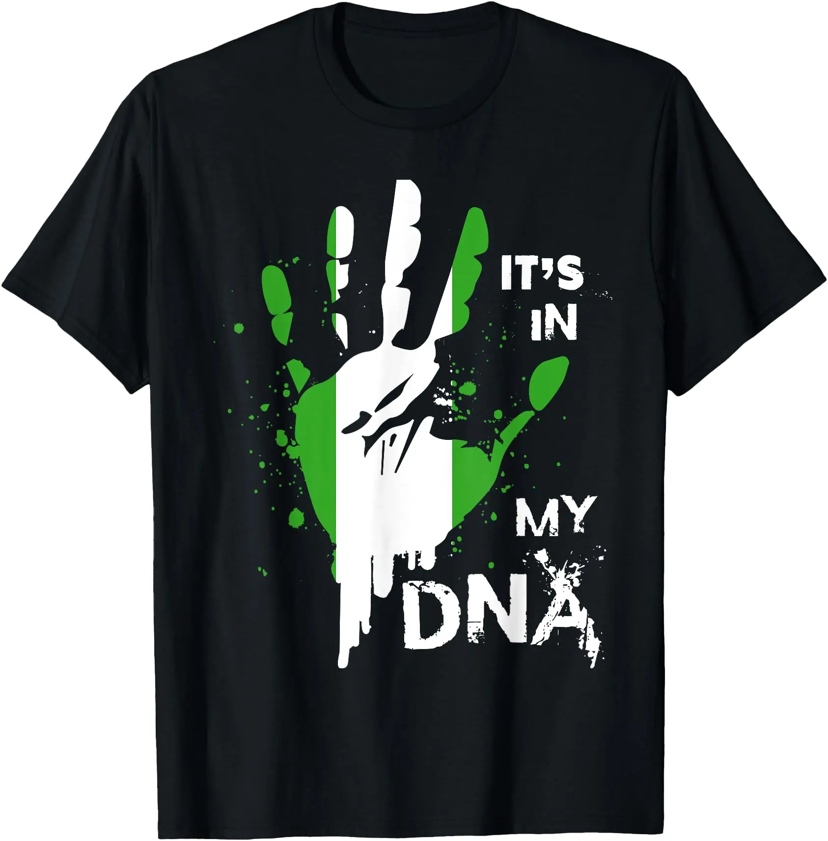 Nigeria IT'S IN MY DNA Shirt Nigerian Flag Proud Fingerprint Unisex T-Shirt Cotton Menswear Man Classic