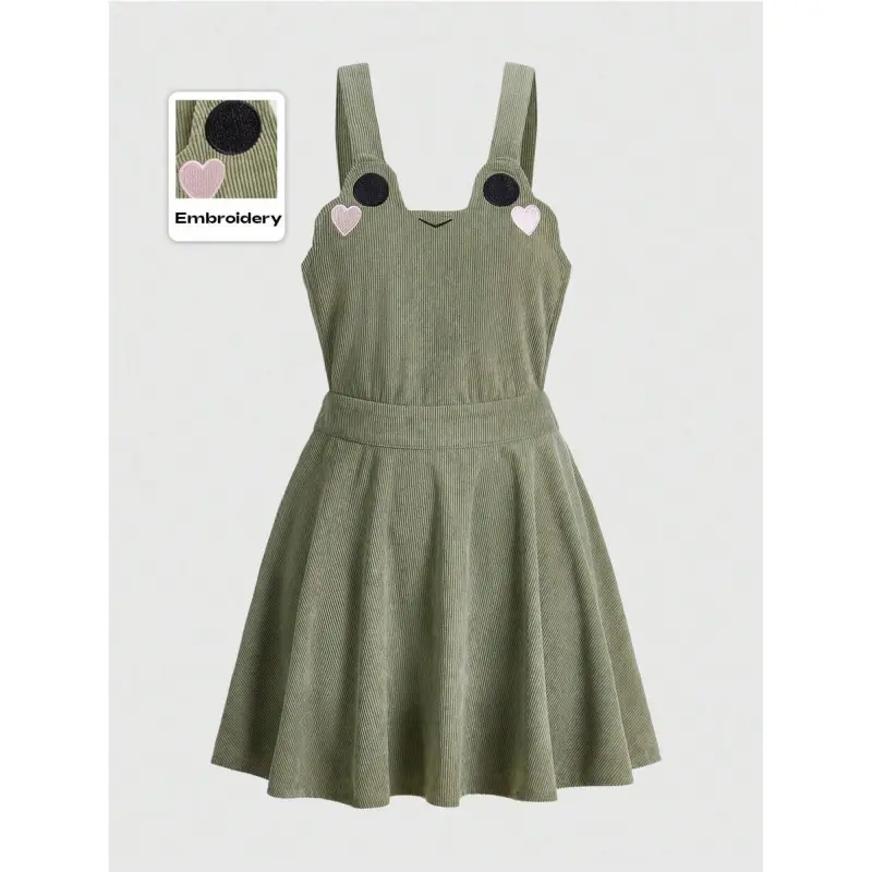 Kawaii Women's Green Wide Strap Frog Print Dress, School - TikTok Shop Kawaii Women's Green Wide Strap Frog Print Dress, School - TikTok Shop