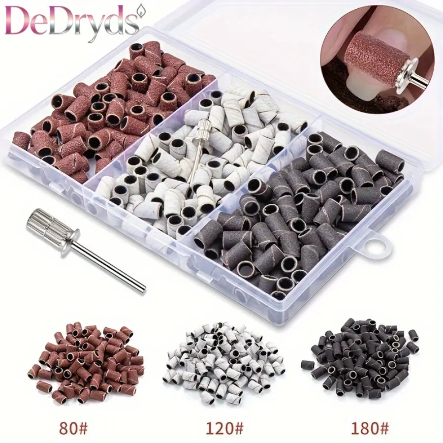 Nail Drill Sanding Bands, Nail Drill Bits Sanding Bands Coarse Fine #80#120#180 Grit for Electric Nail Drill Machine, Manicure & Pedicure Tools, DIY Pedicure, Nail Art Accessories, Pedicure Kit