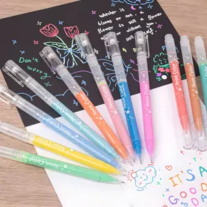 SiiMiiy Neon Color Acrylic Gel Pens, 1.0 mm Fine Point Assorted Colors Acrylic Paint Pens, Acrylic Markers, Drawing Gel Pen for Coloring, Note Taking, Journaling Crafts Art Supplies,No Bleeding