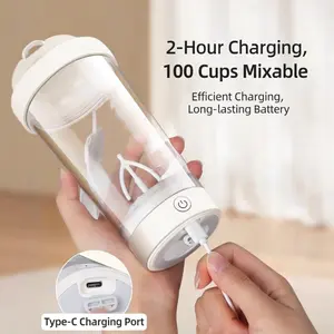 Automatic Stirring Cup Rechargeable High-Temperature Resistant Tritan Material, Large Capacity with Silicone Anti-Hot Cover, Electric Mixer Bottle
