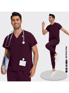 Men's Doctor Hand Brush Set SPA Scrubs Set Breathable Sweat Absorbent Hospital Nurse Clinic Workwear