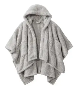 Wearable Blanket Sherpa Cloak Office Work Warm and Comfortable Shawl Blanket, Adult Plush Shawl