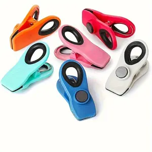 3/6/9pcs Food Bag Clips, Random Colors, Multi-Functional Sealing Clamps, Moistureproof Dustproof Airtight, for Plastic Bags & Snack Bags
