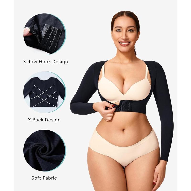 Arm Compression Sleeve Women Upper Arm Shaper Long Sleeve Shapewear Tops