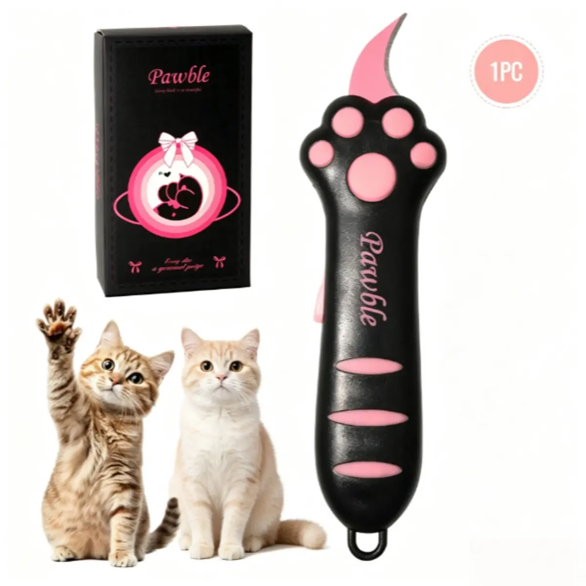 Cat Paw Utility Knife Retractable Box Cutter Portable Multifunctional Paper Cutter Package Opener Carton Tape Cutter Cute Cat Claw Design Daily Office Home Accessory