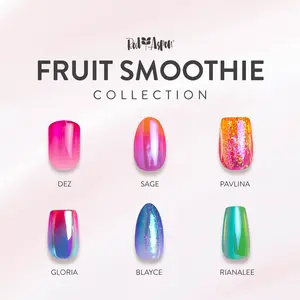 Red Aspen Fruit Smoothie Press On Nails Collection Salon-Quaity Reusable Damage-Free 2-Week Wear Nail Dashes