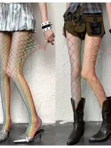 Women's Sexy Lace Stockings, Plain Pattern Design, All-Season Wearable Office & Casual Socks, Perfect for Daily Use