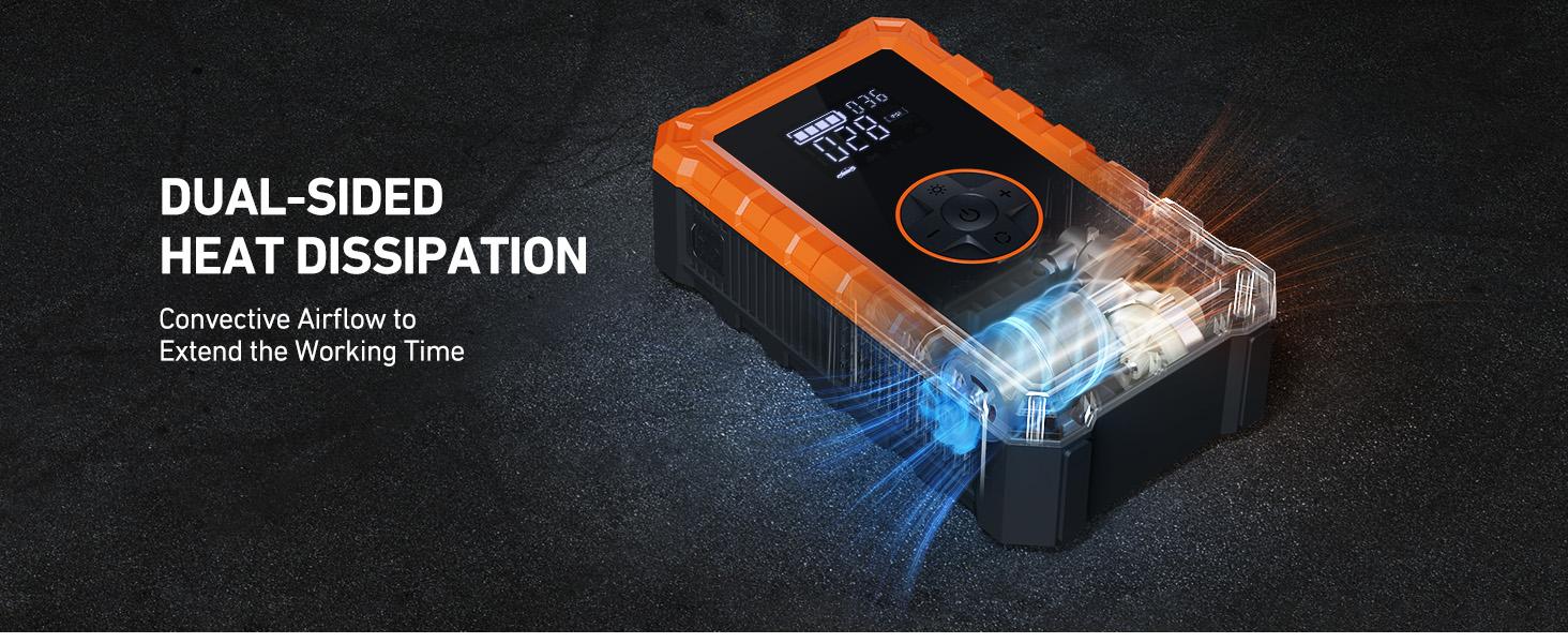 AstroAI S8 Air 7 in 1 10000mAh Battery Capacity Car Battery Jump Starter  with 150PSI Air Compressor, 12V Battery Charger, Compact Design