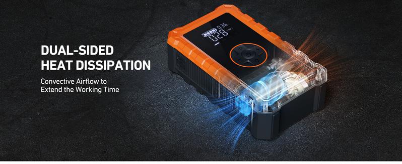 AstroAI S8 Air 7 in 1 10000mAh Battery Capacity Car Battery Jump Starter  with 150PSI Air Compressor, 12V Battery Charger, Compact Design