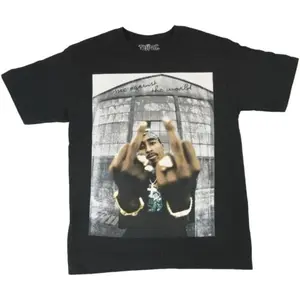 Casual T-shirt Mens Tupac 2pac Me Against The World T-shirt XXL Graphic Graphic Tees Top Streetwear Crewneck Menswear