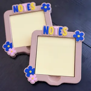 Cute Floral Sticky Note Holder | Aesthetic Desk Post-it Holder | Teacher Desk Accessory